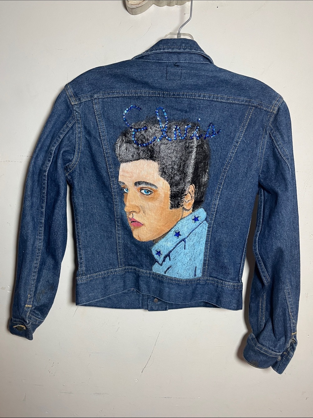 Vintage Lee “Elvis” USA Made Denim Jacket Sz Childs 14